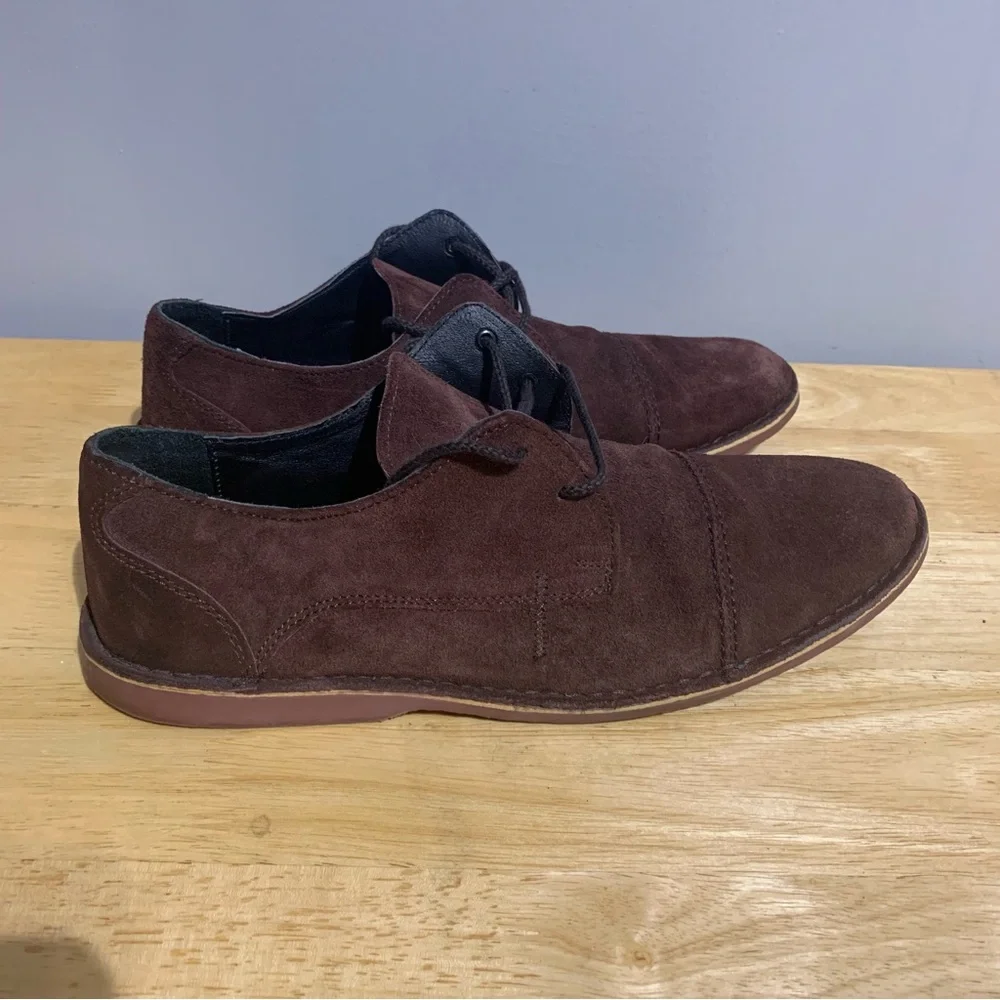 Italian Designed Vito‎ Rossi Men’s Derby Brown Leather Shoes Size 8